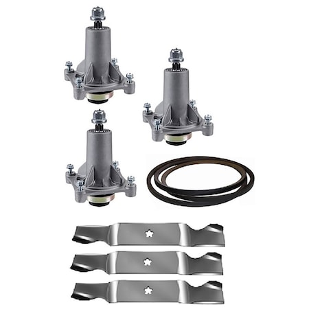 Aic Replacement Parts Deck Blade Spindle Belt Kit Combo Fits Husqvarna RZ5424 RZ5426 RZ5422 RZ54i Z254 539114557SPINDLEBELT